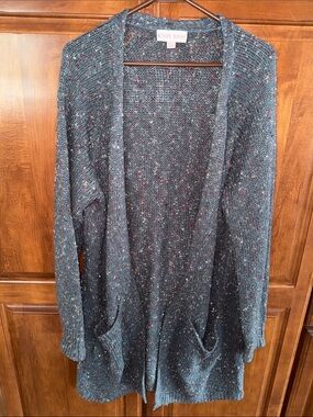 Knox Rose Speckled Threads Open-Front Cardigan